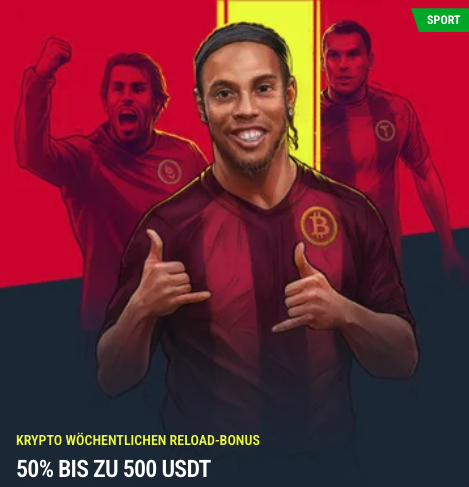 Wöchentlicher Reload Bonus für Krypto