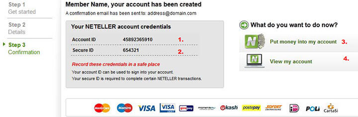 Netteler Konto - Account-ID, Secure-ID 