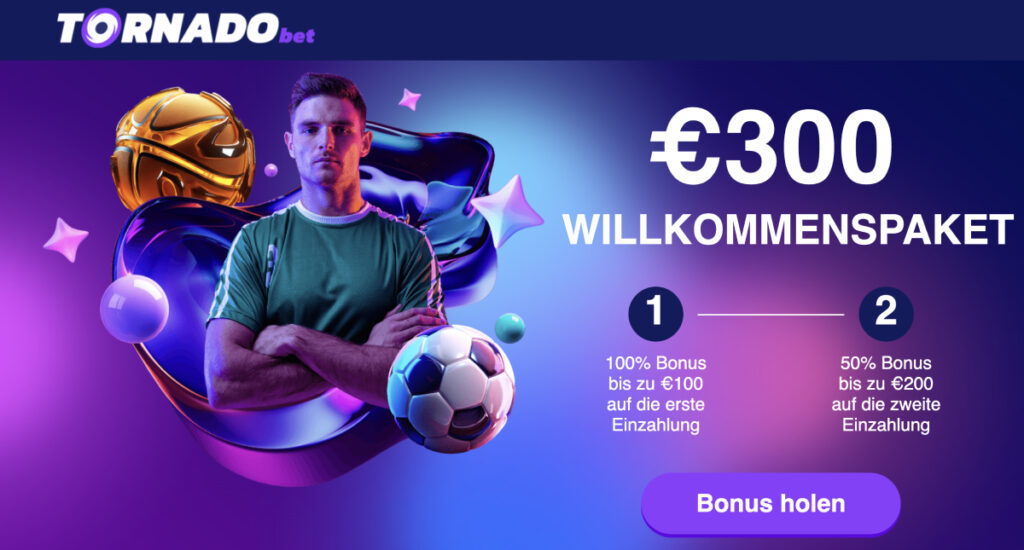 Willkommensbonus bei Tornadobet für Sportwetten