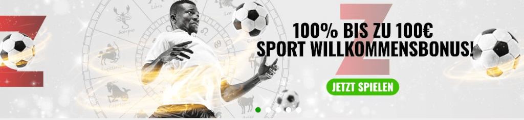 Willkommensbonus für Sportwetten bei Zodiacbet