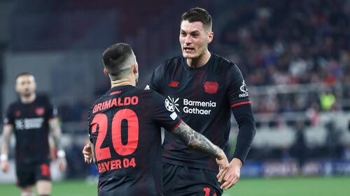 Patrik Schick von Bayer Leverkusen beim Torschusstraining vor dem Champions League Spiel