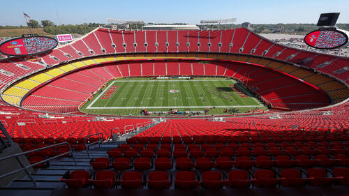 Blick in das vollbesetzte Arrowhead Stadium während eines Heimspiels der Kansas City Chiefs