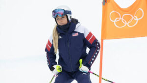 Lindsey Vonn bei einem Skirennen in Cortina d'Ampezzo vor ihrem Unfall