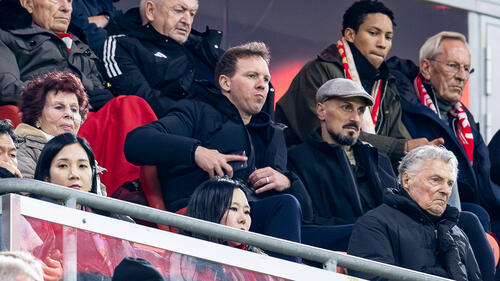 Julian Nagelsmann gestikulierend am Spielfeldrand als Trainer der deutschen Nationalmannschaft