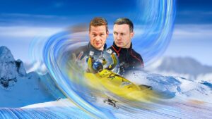 Johannes Lochner und Francesco Friedrich im direkten Duell an der Bobbahn