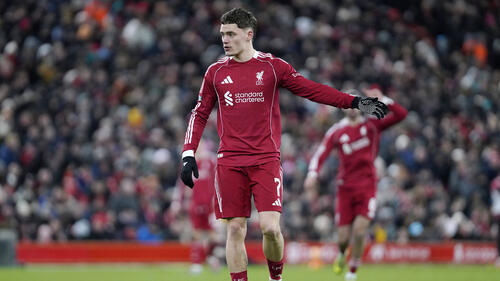 Florian Wirtz im Trikot des FC Liverpool in einer Spielszene