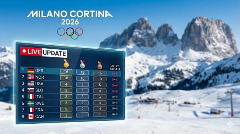 Medaillienspiegel der Olympischen Winterspiele 2026 - Immer aktuell auf Sportwetten-Magazin.com