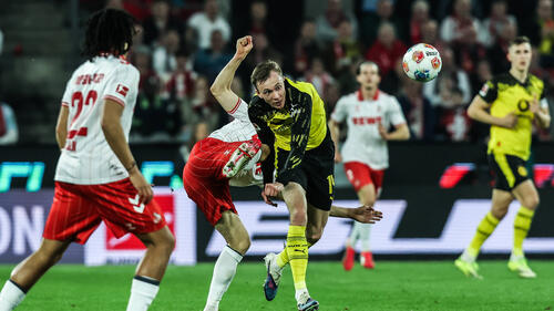 Serhou Guirassy jubelt nach seinem Tor für Borussia Dortmund gegen den 1. FC Köln