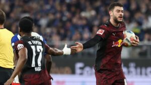 Romulo von RB Leipzig jubelt nach seinem artistischen Hackentor gegen den Hamburger SV