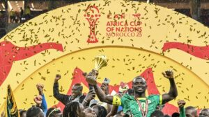 Senegalesische Nationalspieler protestieren beim Afrika-Cup auf dem Spielfeld