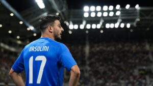 Enttäuschte italienische Nationalspieler der Squadra Azzurra nach einem Spiel