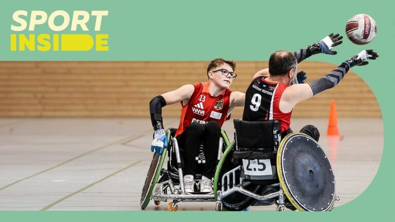 Enttäuschter deutscher Athlet im Stadion bei den Olympischen Spielen
