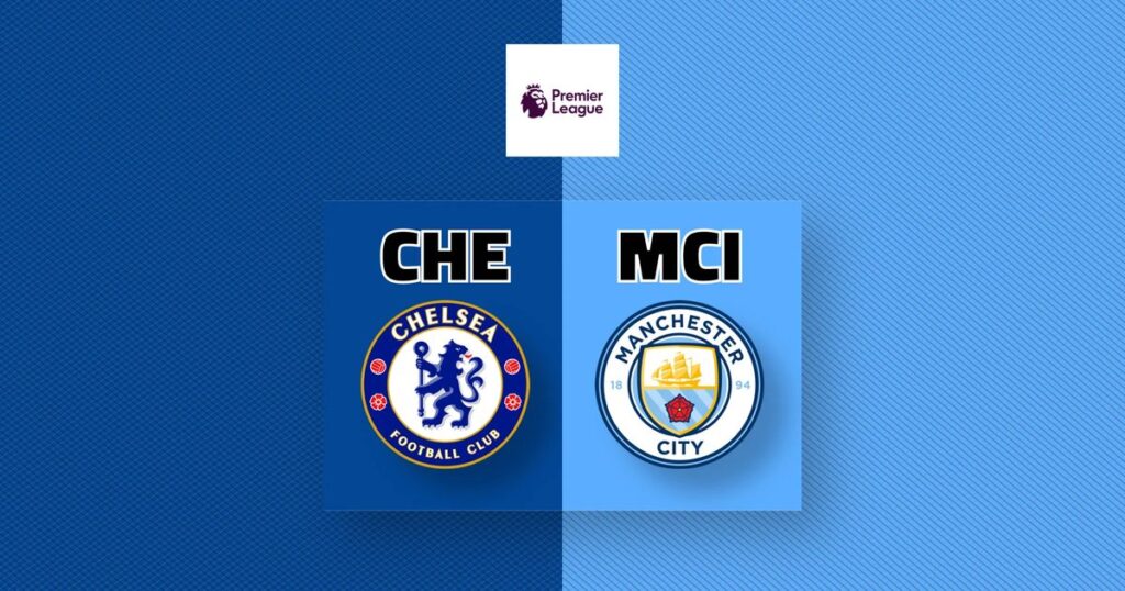 Spieler von Manchester City bejubeln eine gelungene Aktion gegen den FC Chelsea