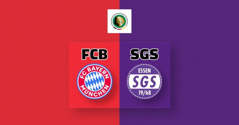 Jubelnde Spielerinnen der FC Bayern Frauen nach einem Tor im DFB-Pokal gegen die SGS Essen