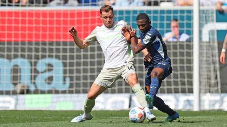 Hoffenheimer Spieler jubeln nach dem mühsamen Heimsieg in der Bundesliga gegen Werder Bremen