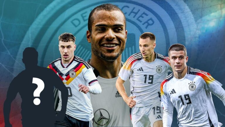 Bundestrainer Julian Nagelsmann blickt konzentriert während eines Länderspiels der deutschen Nationalmannschaft.