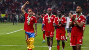 Luis Díaz jubelt im Trikot der kolumbianischen Nationalmannschaft