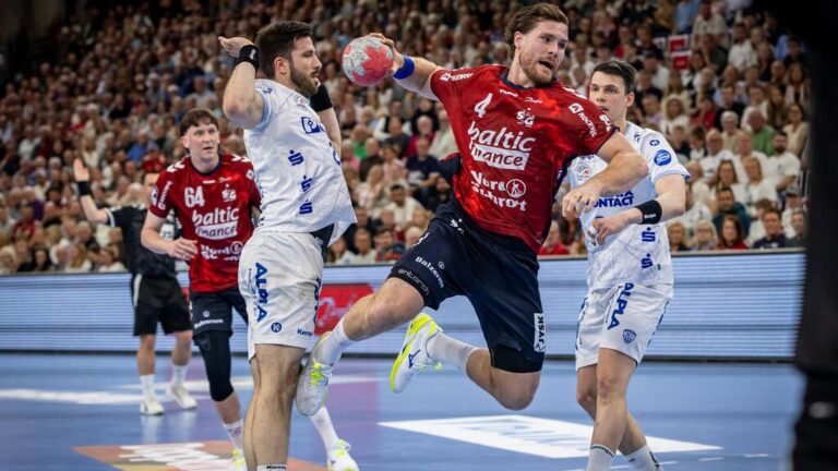 Simon Pytlick von der SG Flensburg-Handewitt im Spiel gegen den TBV Lemgo Lippe in der Handball-Bundesliga