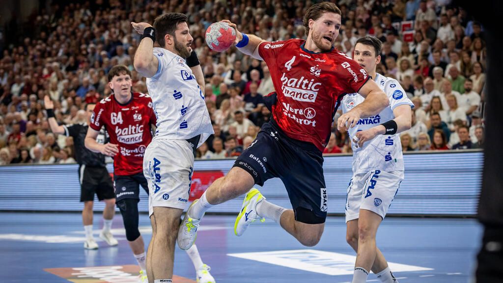 Simon Pytlick von der SG Flensburg-Handewitt im Spiel gegen den TBV Lemgo Lippe in der Handball-Bundesliga