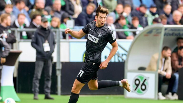 Spieler der SV Elversberg jubeln auf dem Platz über die Chance zum Bundesliga-Aufstieg