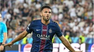 Goncalo Ramos im Trikot der portugiesischen Nationalmannschaft auf dem Spielfeld