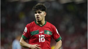 Nayef Aguerd und Abde Ezzalzouli im Trikot der marokkanischen Nationalmannschaft