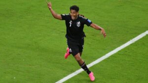 Jubelnde mexikanische Nationalspieler feiern nach dem Sieg gegen Südkorea bei der WM 2026