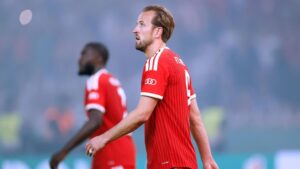 Harry Kane im Trikot der englischen Nationalmannschaft beim Torjubel