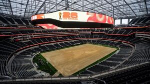 Außenansicht des SoFi Stadiums in Los Angeles, Spielort der Fußball-WM