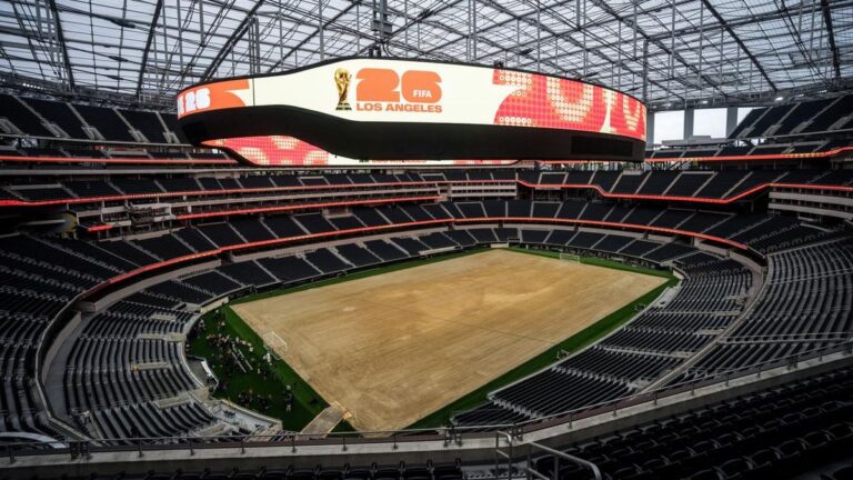 Außenansicht des SoFi Stadiums in Los Angeles, Spielort der Fußball-WM