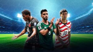 Enttäuschte Nationalspieler der USA und Mexikos nach ihrem Ausscheiden bei der Weltmeisterschaft