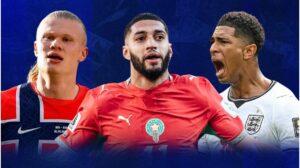 Collage der Fußballstars Lamine Yamal, Erling Haaland und Michael Olise nach dem neuen Marktwert-Update