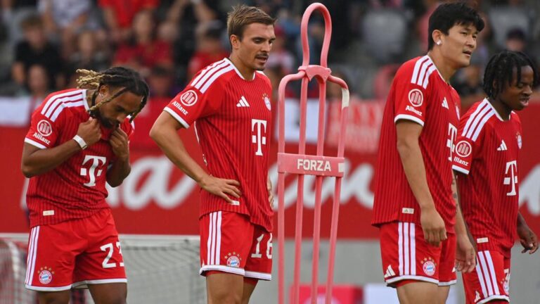 João Palhinha im Trikot des FC Bayern München auf dem Spielfeld