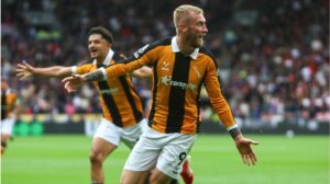Enttäuschter Spieler von Manchester United auf dem Rasen