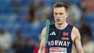 Karsten Warholm und die norwegische Mixed-Staffel jubeln über Gold bei der Leichtathletik-EM