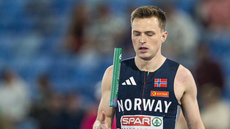 Karsten Warholm und die norwegische Mixed-Staffel jubeln über Gold bei der Leichtathletik-EM