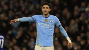 Omar Marmoush im Trikot von Manchester City vor seinem Wechsel zu Tottenham