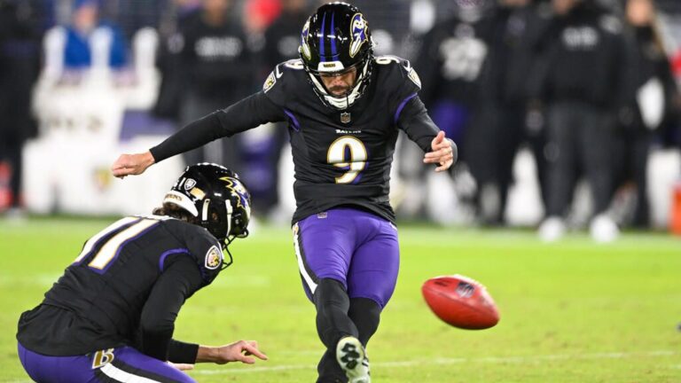 Kicker Justin Tucker im Trikot der Kansas City Chiefs