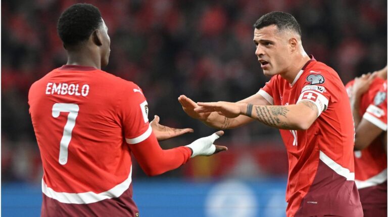 Granit Xhaka im Trikot der Schweizer Nationalmannschaft