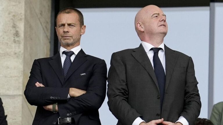 UEFA-Präsident Aleksander Ceferin und FIFA-Präsident Gianni Infantino
